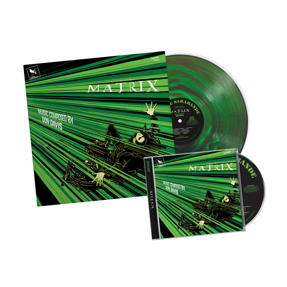 Don Davis – The Matrix 25th Anniversary Edition – Cyber Swirl Green LP + CD Bundle – view 1 of 6