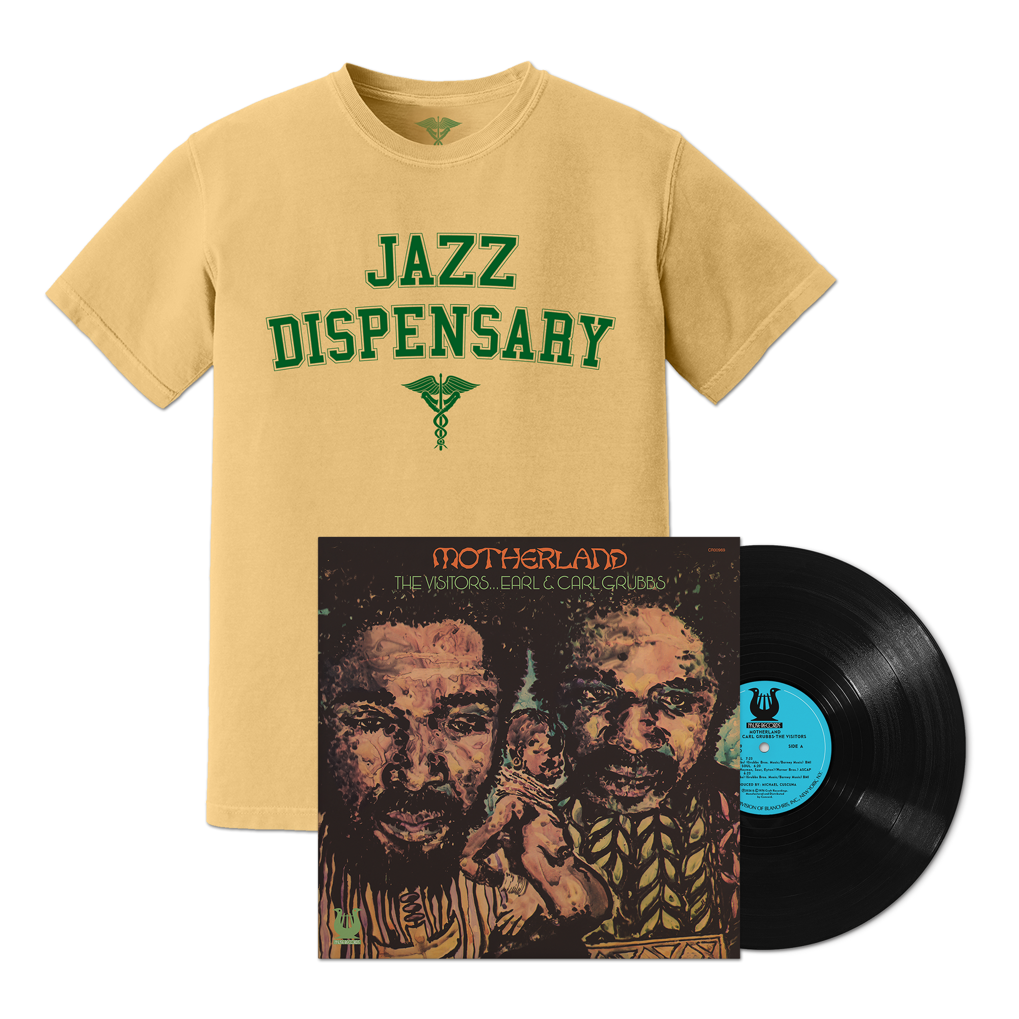 Motherland (Jazz Dispensary Top Shelf) (180G LP) + Varsity Logo Tee – view 1 of 5