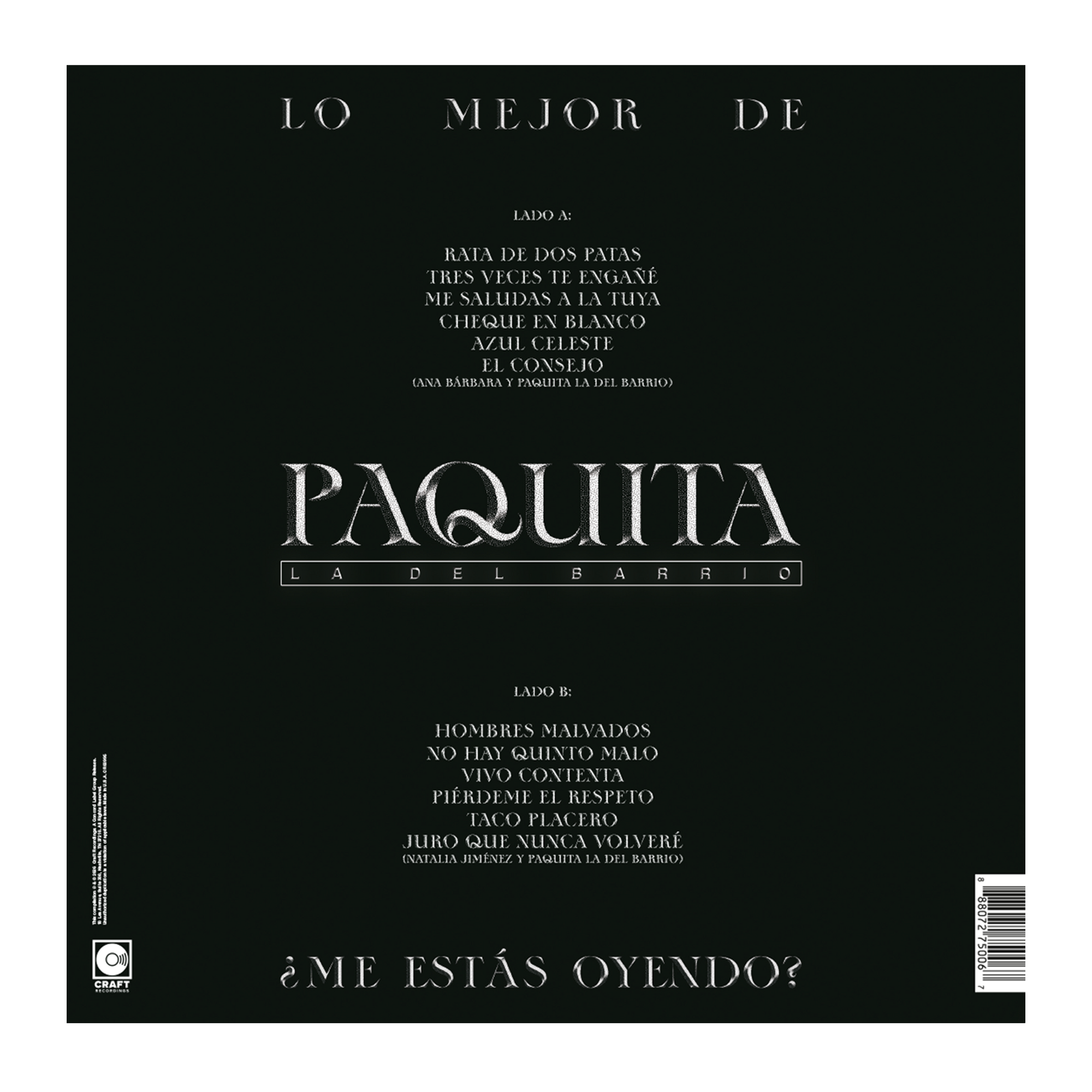 ¿Me Estas Oyendo? Lo Mejor De Paquita La Del Barrio (LP) – view 4 of 4