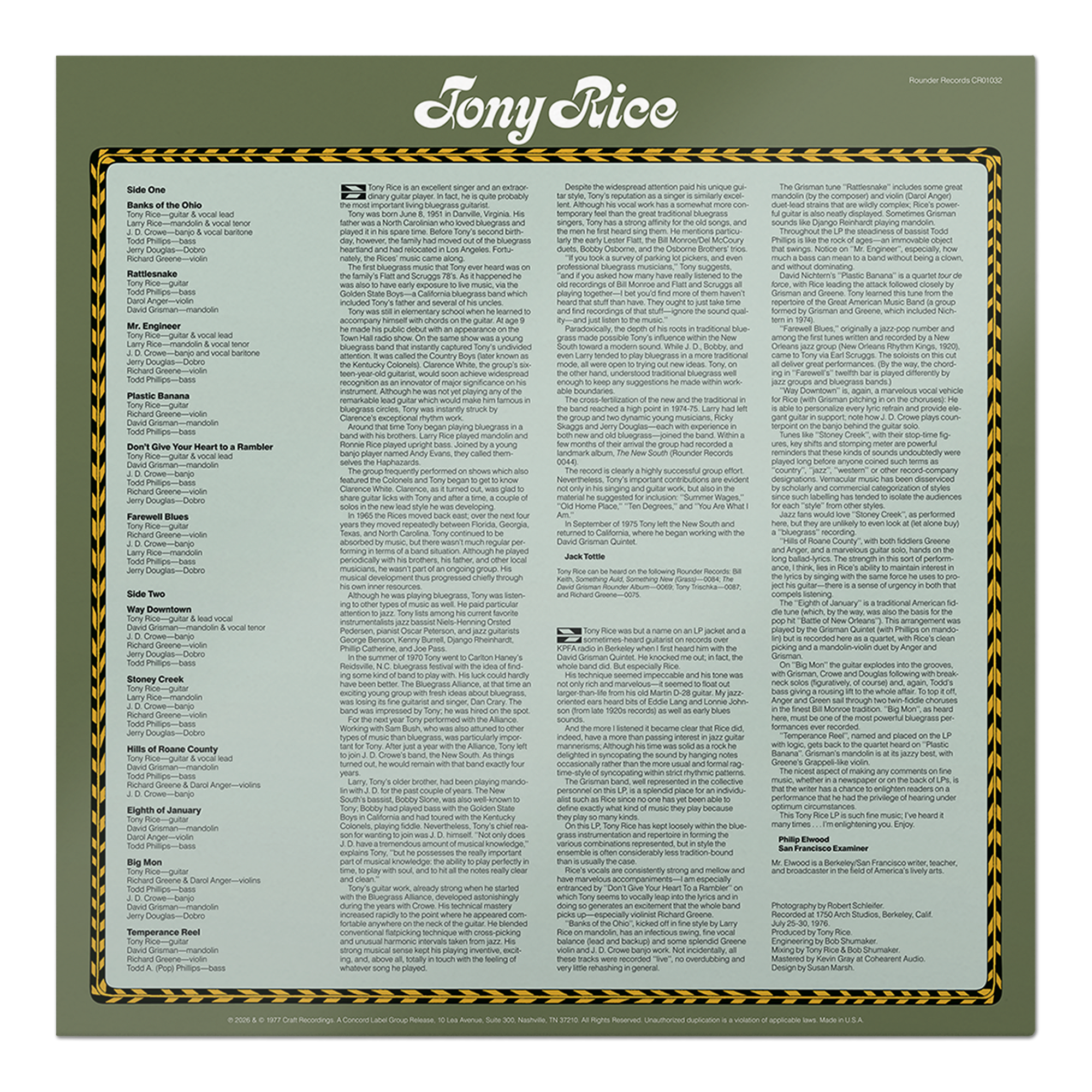 Tony Rice  (LP) – view 3 of 3