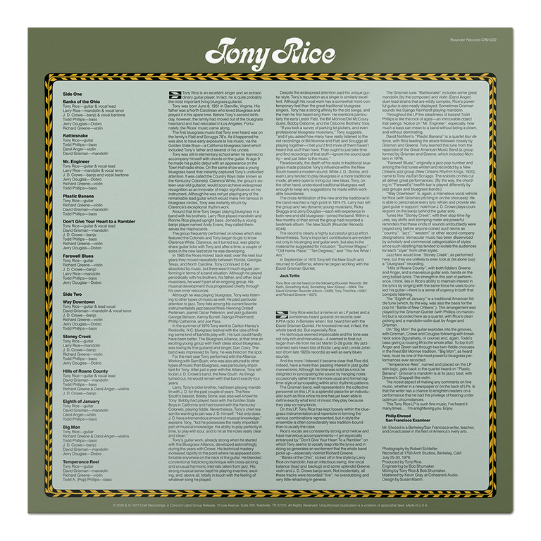 Tony Rice (LP) – Craft Recordings