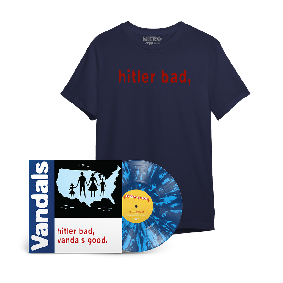Hitler Bad, Vandals Good Bundle (Blue/White Splatter LP + Exclusive T-Shirt)