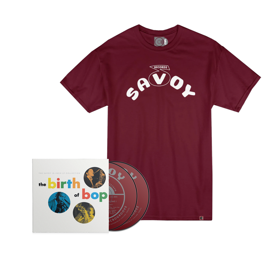 The Birth of Bop: The Savoy 10-Inch LP Collection 2-CD + Savoy Records T-Shirt Bundle