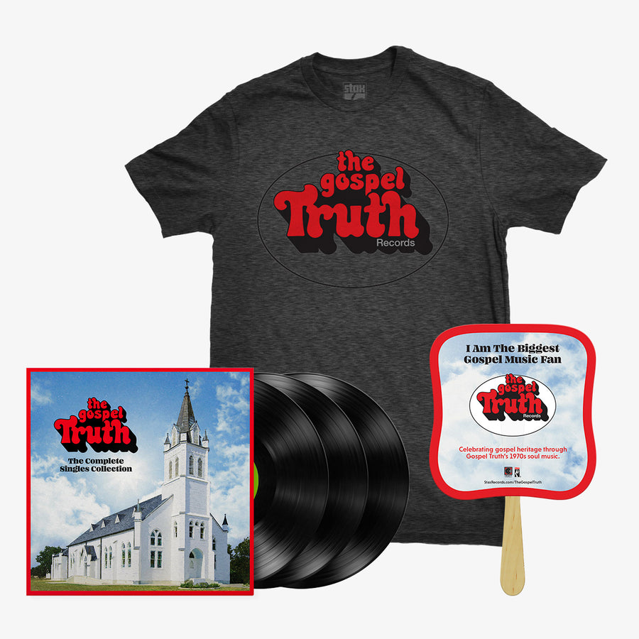 The Gospel Truth: The Complete Singles Collection (3-LP) + T-Shirt + Fan Bundle