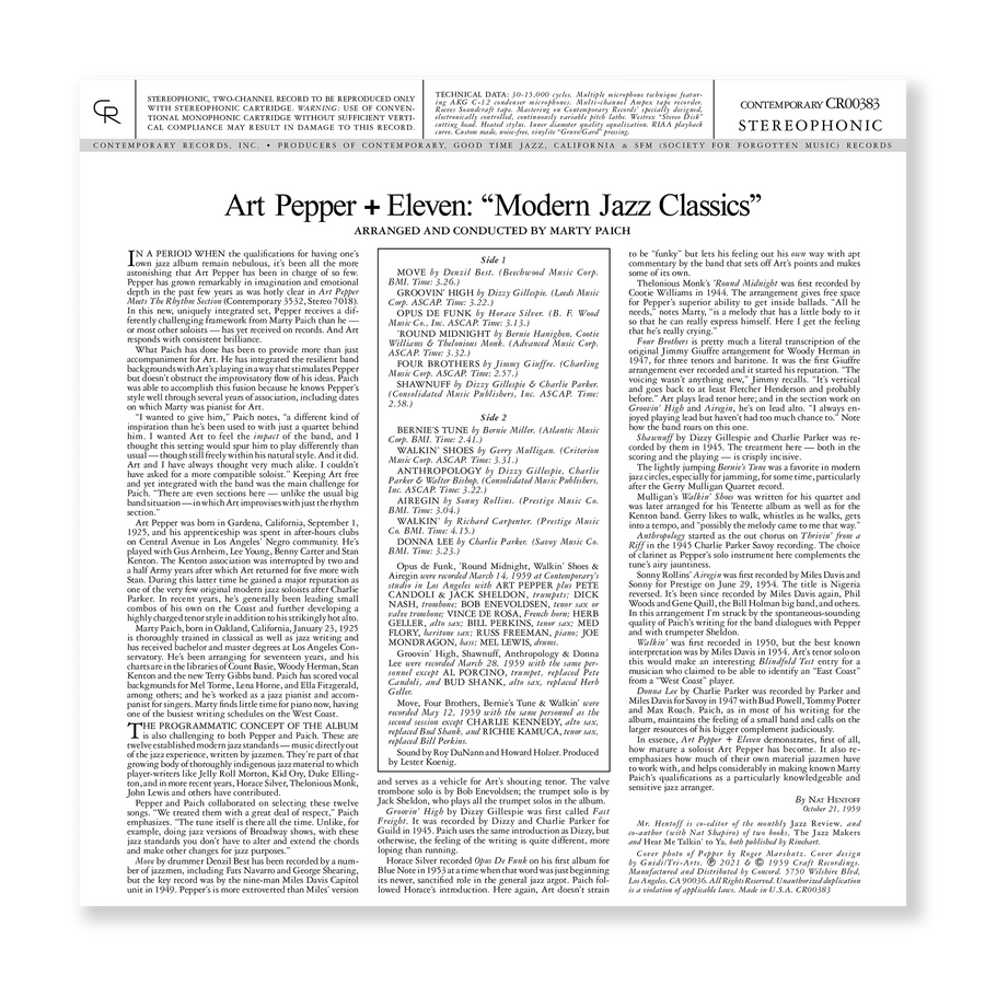 +Eleven: Modern Jazz Classics - Contemporary Records Acoustic Sounds Series (180g LP)