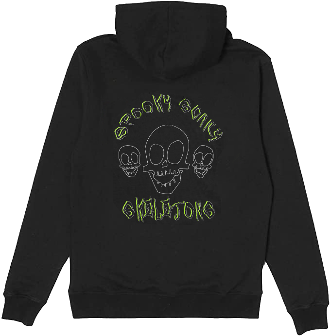 Spooky, Scary Skeletons Official Hoodie (Alternate Design, Black)
