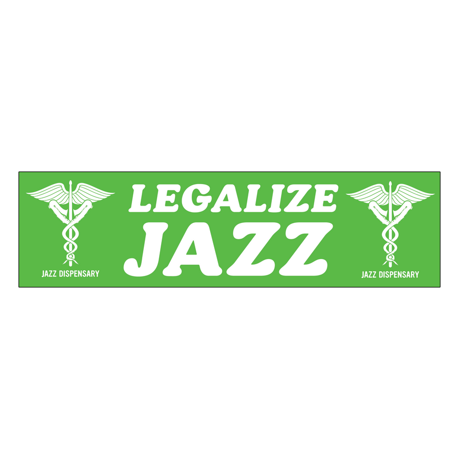 Jazz Dispensary "Legalize Jazz" Bumper Sticker