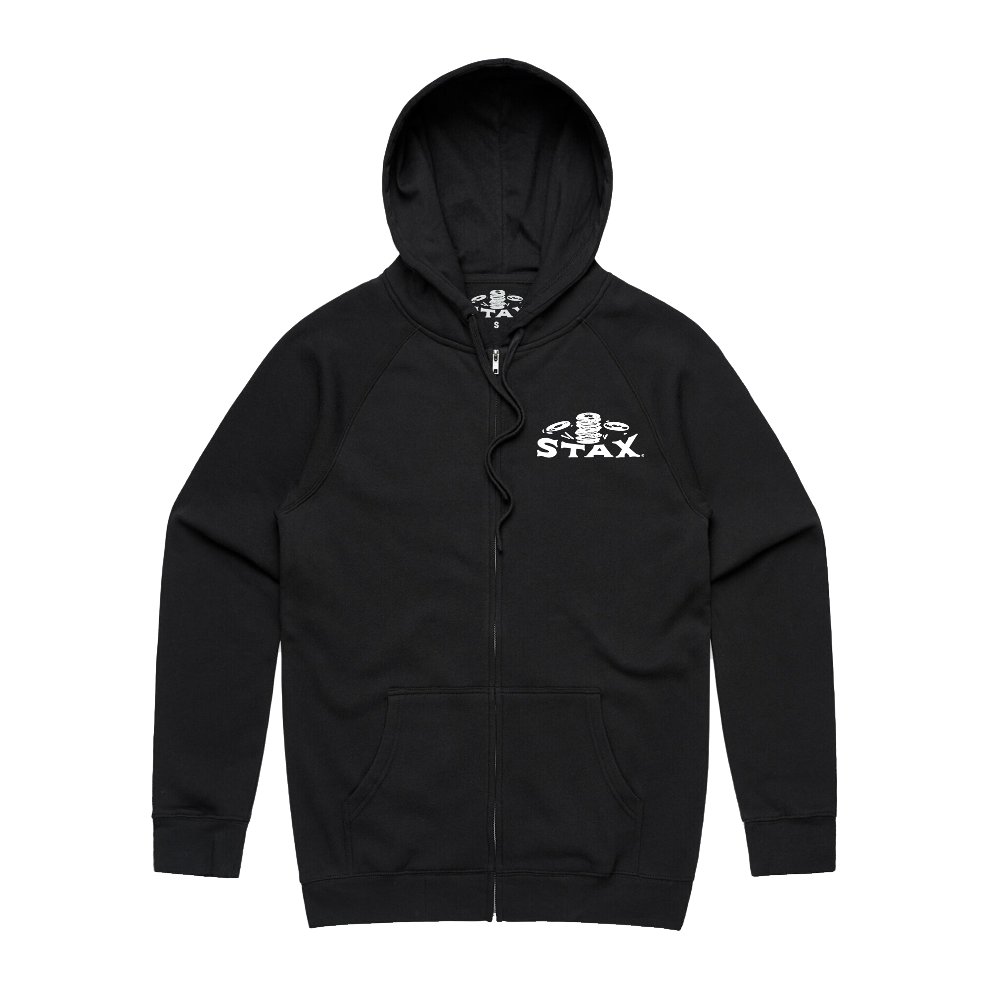 Stax Records – Stax Falling Records Logo Hoodie (Black) – Craft Recordings