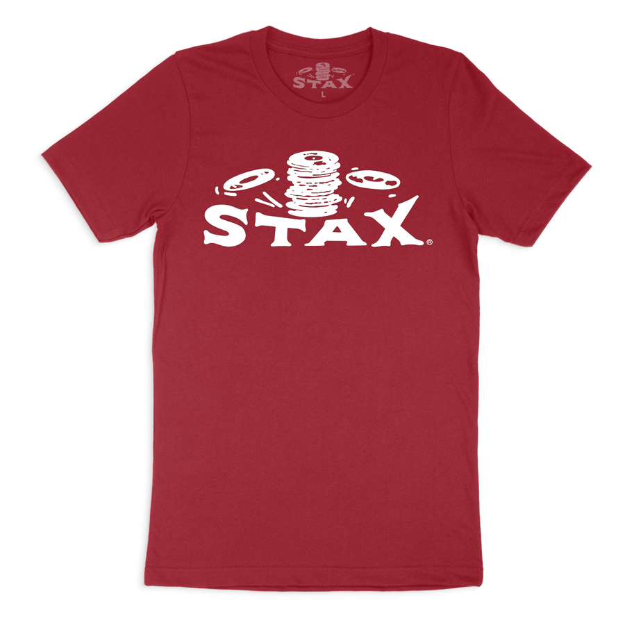 Stax "Falling Records" Logo T-Shirt (Red)