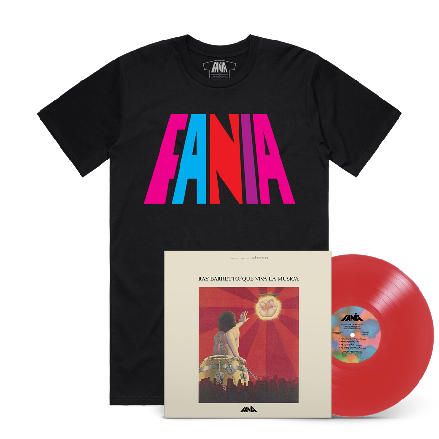 Que Viva La Música (180g Red - Fania Exclusive) + Fania Logo Black T-Shirt
