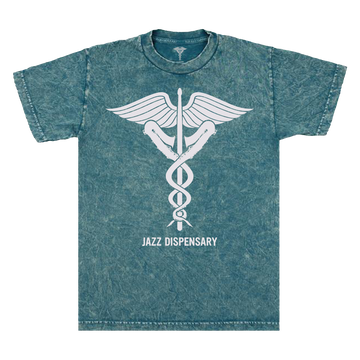 Jazz Dispensary Mineral Wash Logo T-Shirt (Blue/Green)