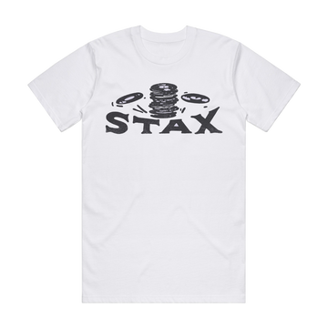 Stax "Falling Records" Logo T-Shirt (White)