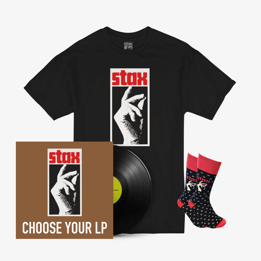 Stax Gift Bundle ("Classic Snap" T-shirt + Stax Socks + LP of your choice)