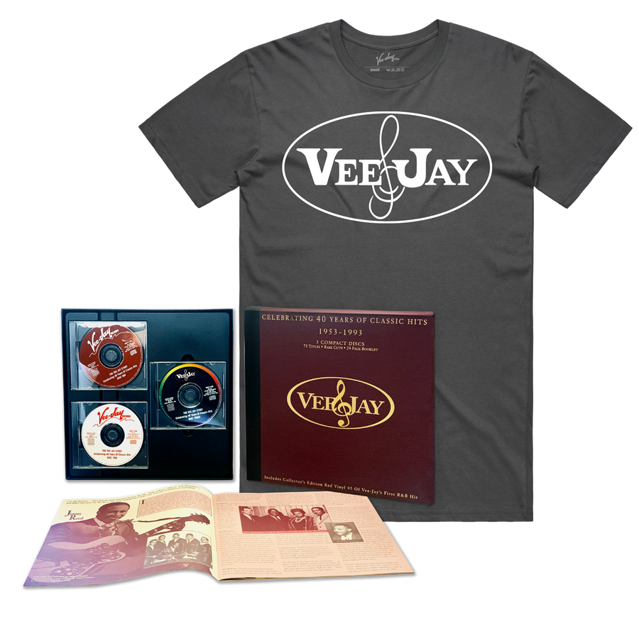 The Vee-Jay Story Bundle (Box Set - 3-CD + 7" Red Vinyl + Vee-Jay Shirt)